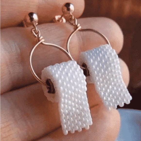 Best Earrings of 2020 Toilet Paper Earrings - Picture 5 of 5